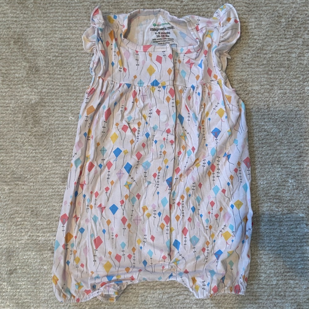 Magnetic Me Kite Patterned Romper